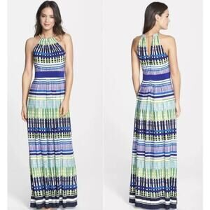 Eliza J colorful sleeveless maxi dress women's size 12